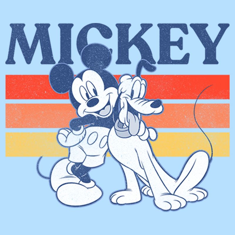 Men's Mickey & Friends Retro Pluto and Mickey Mouse T-Shirt, 2 of 5