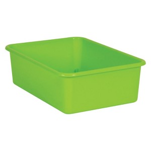 Teacher Created Resources Lime Large Plastic Storage Bin (Pack of 6) - 1 of 1