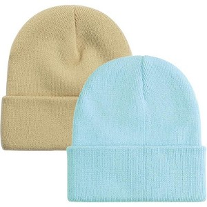 MSDC 1&2 Pack Beanie for Men Women Slouchy Beanie Hats Winter Knit Caps Soft Ski Hat Unisex - 1 of 4