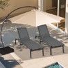 Hyleory Adjustable Aluminum Folding Chaise Lounge - Locking Legs for Secure Relaxation - 2 of 4