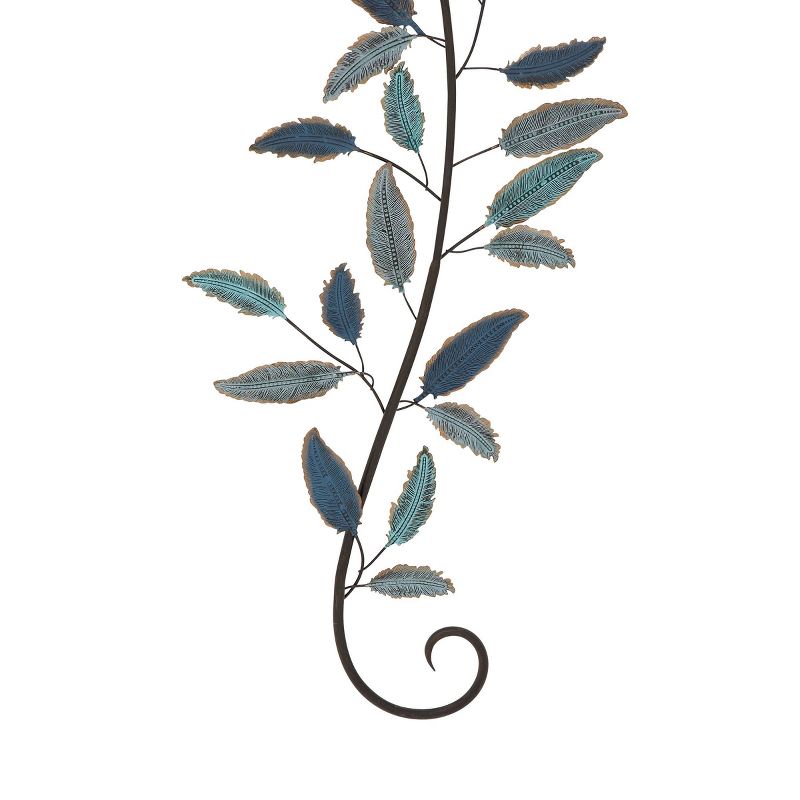 Metal Leaf Wall Decor Set of 2 Turquoise - Olivia &#38; May, 4 of 5