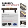 Gray 42 inch Iron Fire Pit Table Wood Fire Pit for Patio Backyard Deck Outdoor Fireplaces Stove - 3 of 4