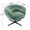 NicBex Office Chair with Removable Cushion,Chenille Accent Chair with 360-Degree Swivel Function,Round Office Chair for Living Room - 3 of 4