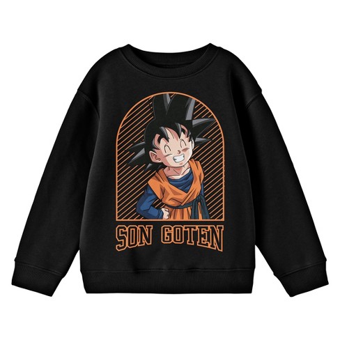 Dragon Ball Z Son Goten Crew Neck Long Sleeve Black Boy's Sweatshirt-medium  : Target