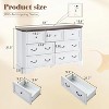 Farmhouse Wood Rustic Chest of Drawers Dresser with Corner Bevel Shape - 2 of 3