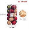 Every Day is Christmas 20ct Christmas Ornaments, Shatterproof Christmas Tree Ornaments Set, 97mm/3.81" Christmas Balls Decoration - 2 of 4