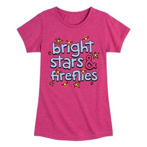 Girls' - Instant Message - Bright Stars And Fireflies Fitted Short Sleeve Graphic T-Shirt - 1 of 4