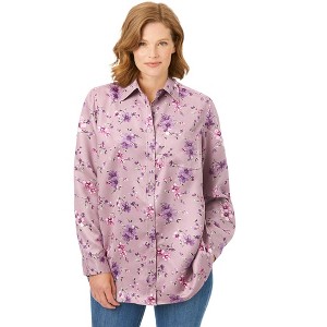 Woman Within Soft Sueded Moleskin Shirt - 1 of 4