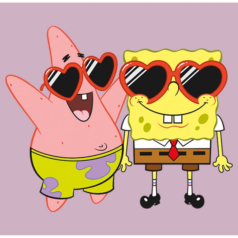 Men's SpongeBob SquarePants Patrick in Heart-Shaped Sunglasses T-Shirt, 2 of 5