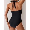 Womens Swimsuits Twist Front Halter Neck Bikini Monokini Swimsuit - 2 of 4