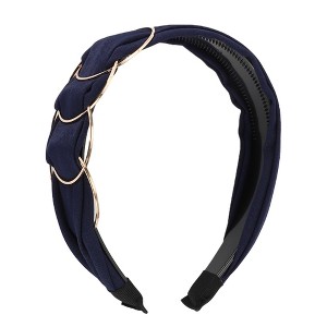 Unique Bargains Women's Elegant Ring Cross Stitching Wide Hairband 6.30"x5.51" 1 Pc - 1 of 3