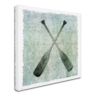 Trademark Fine Art -LightBoxJournal 'Life Is Better At The Lake Oars 2' Canvas Art