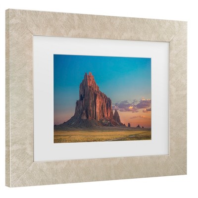 Champagne Framed Desert Mountain Canvas Print for Nursery