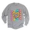 Simply Sage Market Teacher Pencil Heart Garment Dyed Long Sleeve - 2 of 4