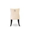 East West Furniture DAP2F23 Dallas Parson Kitchen Chairs - Button Tufted Nailhead Trim Beige Red faux Leather  Dining Chairs, Set of 2, linen white - 2 of 2