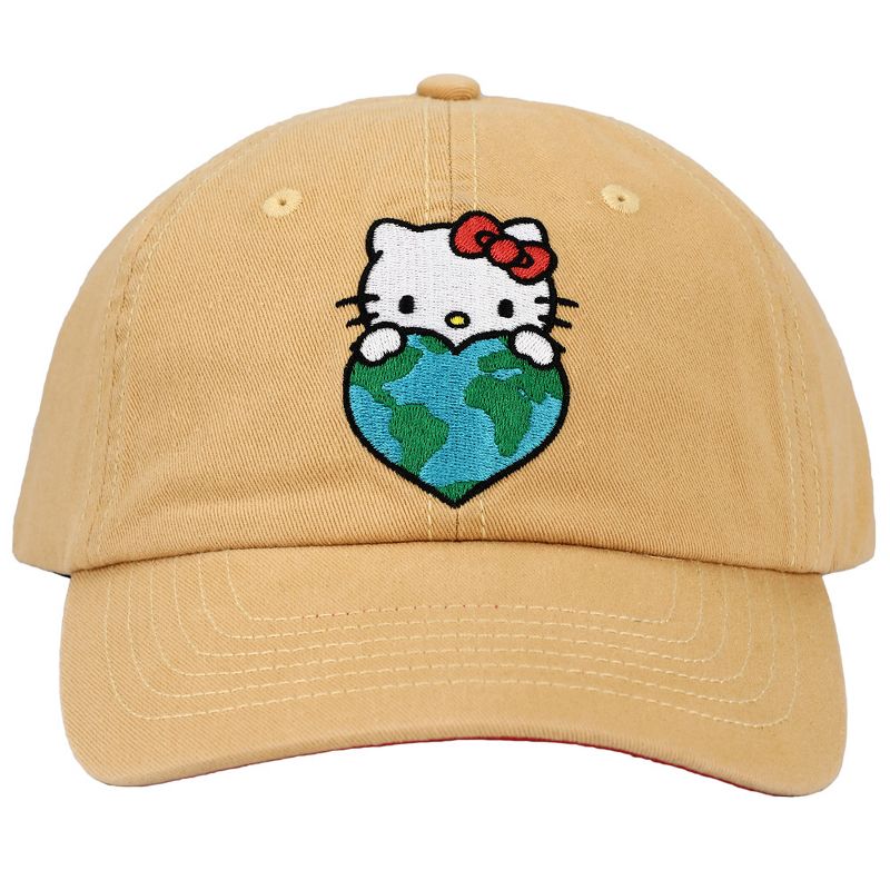 Hello Kitty Embroidered Canvas Cotton Twill Dad Hat, 1 of 8