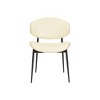 HOMLUX Set of 2 Upholstered Poplar Dining Chair Modern Faux Leather Accent Chair For Bedroom，Kitchen Dining Room，Breakfast nook - 4 of 4