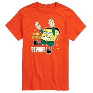 Men's - SpongeBob SquarePants - Halloween Bikini Bottom Beware Short Sleeve Graphic T-Shirt - 1 of 4