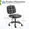 Karl Home | 22.1 Inch Upholstered PU Lattice Swivel Office Chair - 2 of 4