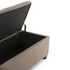 Sapphtopaz Modern Ottoman with Storage Upholstered End of Bed Bench with Stitching Detail Rectangle Storage Bench for Living Room - 3 of 4