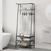 Hall Trees Entryway Bench with Storage, Multifunctional Hallway Organizer, Accent Furniture with Metal Frame - 3 of 4
