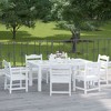 Maggift Outdoor Dining Chairs Set of Two, Modern Design for Patio and Garden, White, 19.49"*24.02"*34.25" - 4 of 4