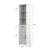 VANIRROR Floor Slim Storage Cabinet, Narrow Line Cabinet, Tall Storage Organizer With Drawer and Single Door for Living Room, Bathroom - 3 of 4