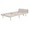 FURNIinspire Beds Modern Twin Size Platform Bed, Kid Room Bed Frame with Under Bed Storage, No Box Spring Needed, White, 80.8"*41.1"*23.2" - 2 of 4