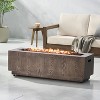 Christopher Knight Home Wellington Outdoor 50000 BTU Rectangular Fire Pit Wood Pattern Brown:  No Assembly, Push Button Ignition - 3 of 4