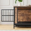 Okak Dog Crate with 2 Sliding Doors and Thick Iron Frame, Decorative Dog Cage with Table Top, Dog Kennel for Small Dog Indoor Use - 4 of 4