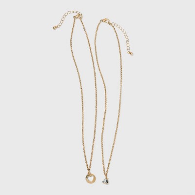 Girls' 2pk Heart Necklace Set - art class™