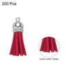 Unique Bargains PU Leather Craft Bracelets Jewelry Making Keychain Tassels 200 Pcs - 3 of 4