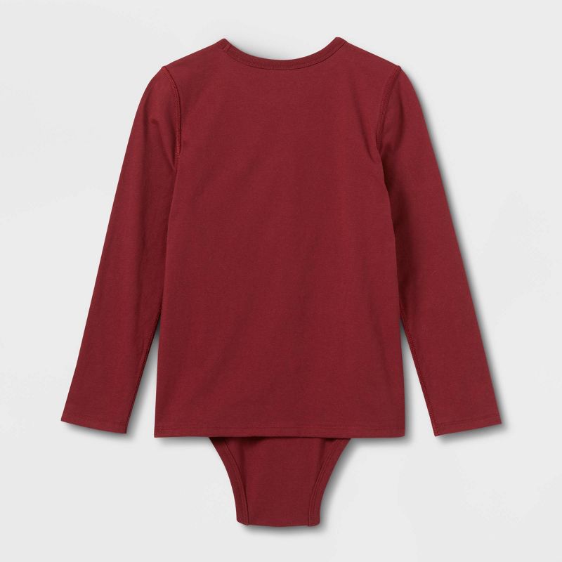 Kids' Adaptive Long Sleeve Bodysuit with Abdominal Access - Cat & Jack™, 2 of 5