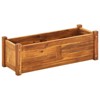 vidaXL Solid Wooden Outdoor Raised Bed Garden Lawn Planter Plant Vegetable Growing Container Balcony Flower Pots Garden Bed Box 59" - 2 of 4