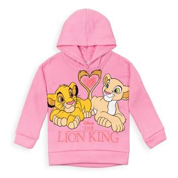 Disney Lion King Nala Simba Fleece Hoodie Pink 