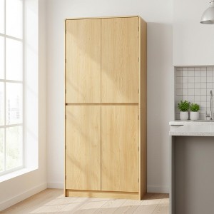 Homy Casa 72" Kitchen Storage Cabinet with Door Shelves and Adjustable Shelves - 1 of 4