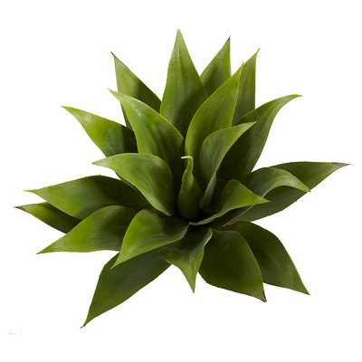 Tropical Twist 22.5" Silk Agave Succulent Set in Plastic Pots