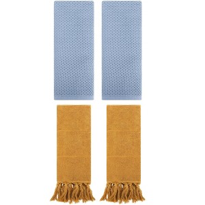 REGALWOVEN 4 Pcs Cotton Bathroom Hand Towels for Spa, Hotel - 1 of 4