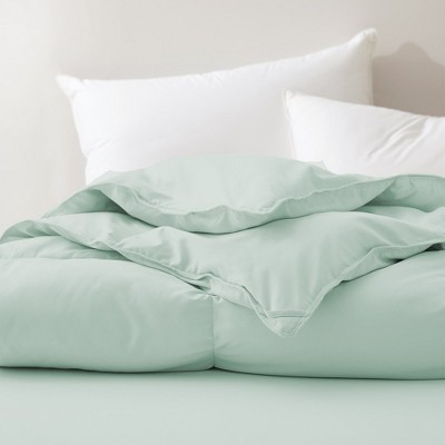 Pastel Green Twin Down Comforter with Polyester Cover