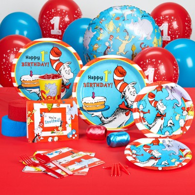 Birthday Express Dr. Seuss 1st Birthday Standard Pack for 8