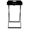 vidaXL Folding Table Black 18.9 in.x13.4 in.x24 in. MDF - 4 of 4