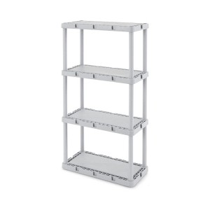 Vtec Trading Silver 5-Tier Metal Storage Shelves - 1 of 3