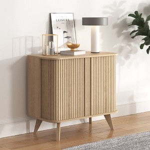 Galano Fluted Door Sideboard Cabinet 27.6" W x 15.6" D x 27.8" H - 1 of 4