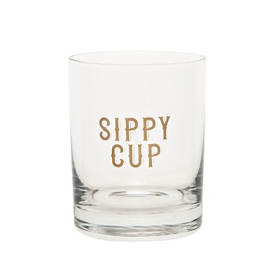 Totalee Gift Sippy Cup Rocks Glass Clear 10 oz