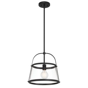 Robert Stevenson Lighting Fallon Vintage Metal and Clear Glass Ceiling Light - 1 of 4