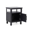 Christopher Knight Home Tengren Acacia Wood and Cane Nightstand Dark Gray - 3 of 4