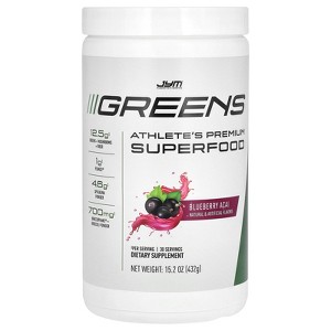 JYM Supplement Science Greens, Athlete's Premium Superfood, Blueberry Acai, 15.2 oz (432 g) - 1 of 2