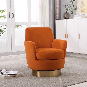 Racxily Swivel Barrel Chair, Swivel Accent Chairs Armchair for Living Room, Reading Chairs for Bedroom Comfy, Round Barrel Chairs - 1 of 4
