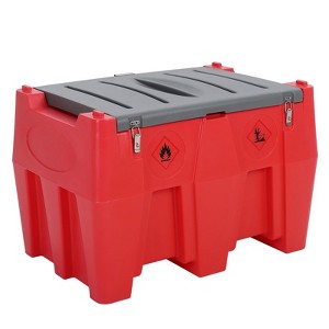 Transfer Tank, 128 Gallon Capacity, Transfering Tank with 12v DC 10 GPM Transfer Pump & 13.1Ft Rubber Hose - 1 of 4