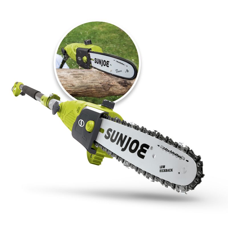 Sun Joe SWJ803E Electric Multi-Angle Pole Chain Saw | 10 inch | 8.0 Amp (Green), 1 of 7